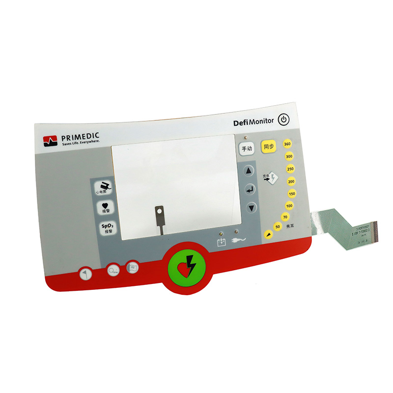 醫用除（chú）顫器防菌（jun1）薄膜（mó）開關